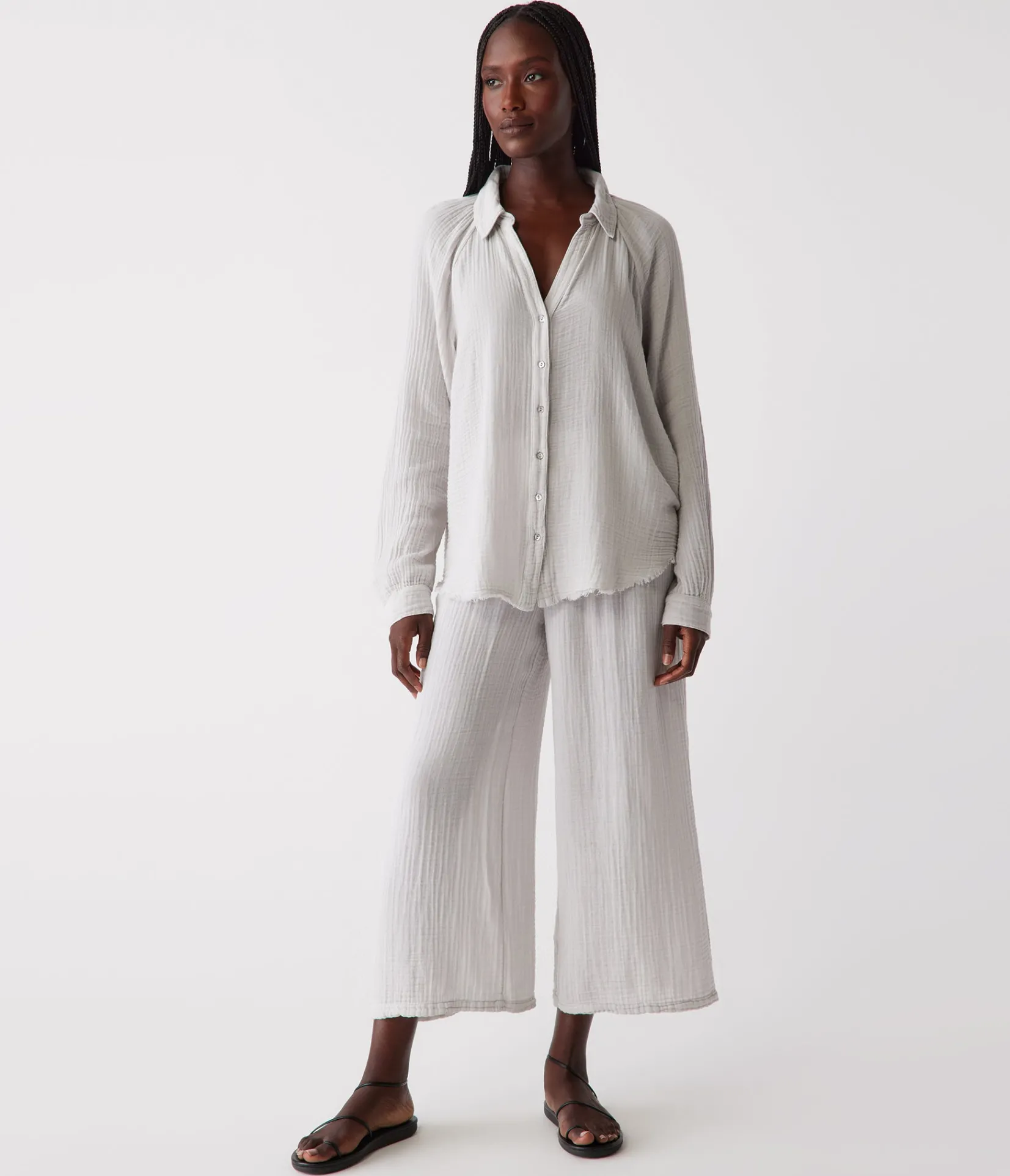 toni_gauze_button_down_shirt_38.webp Michael Stars Toni Gauze Button Down Shirt- Tops, Blouses & Shirts