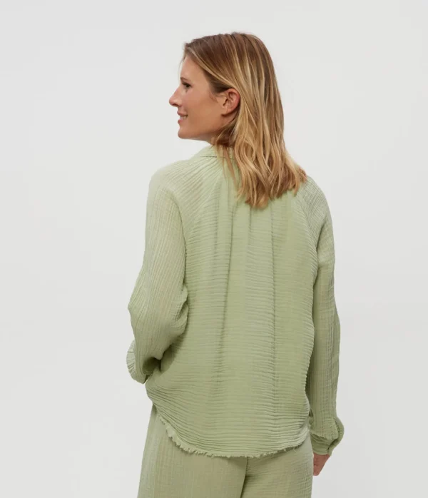 Michael Stars Toni Gauze Button Down Shirt- Tops, Blouses & Shirts