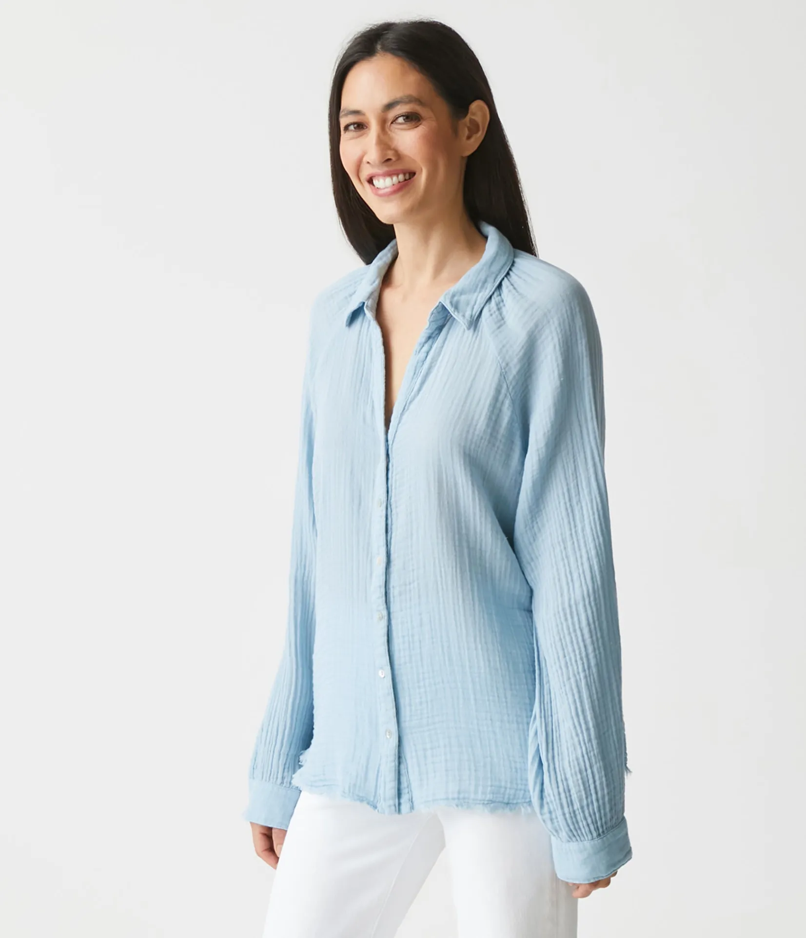 toni_gauze_button_down_shirt_51.webp Michael Stars Toni Gauze Button Down Shirt- Tops, Blouses & Shirts