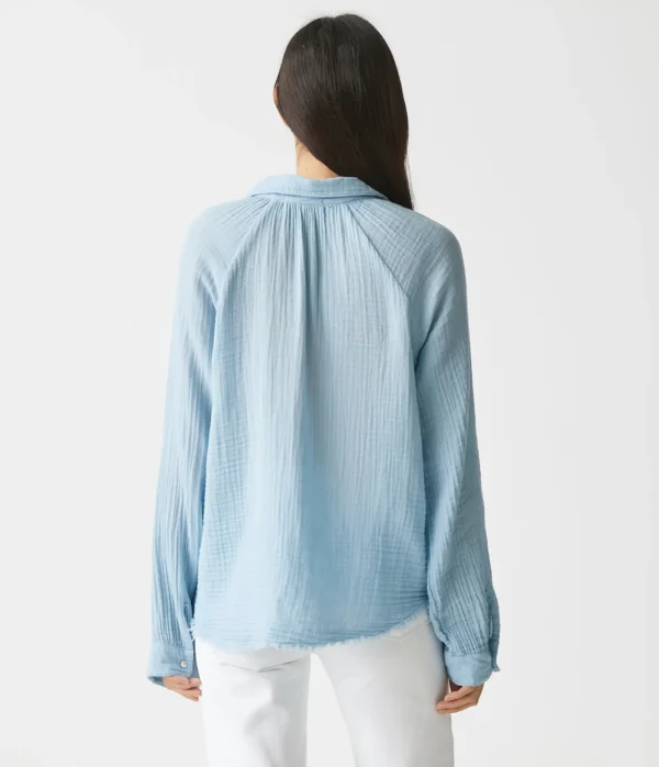 Michael Stars Toni Gauze Button Down Shirt- Tops, Blouses & Shirts