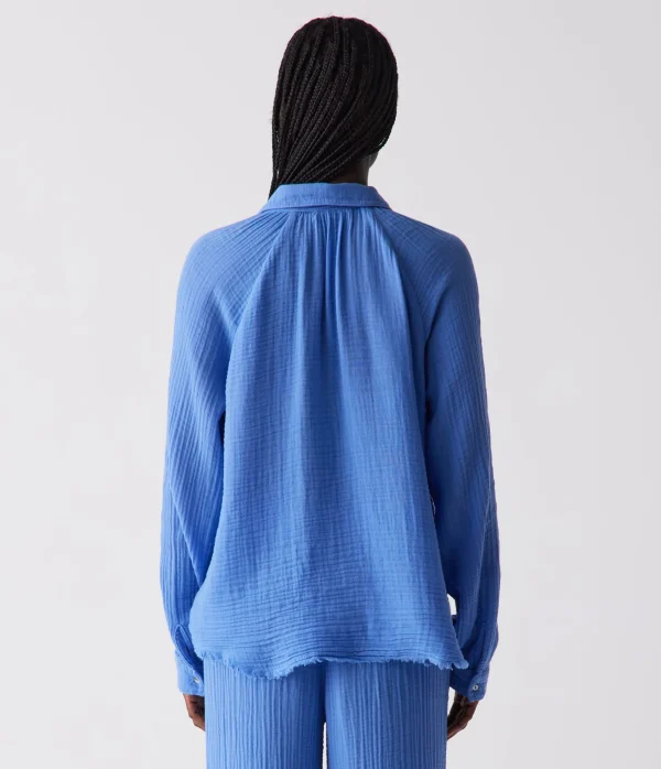 Michael Stars Toni Gauze Button Down Shirt- Tops, Blouses & Shirts