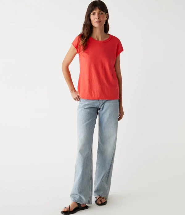 Michael Stars Trudy Supima Tee- T-Shirts | Supima Cotton T-Shirts