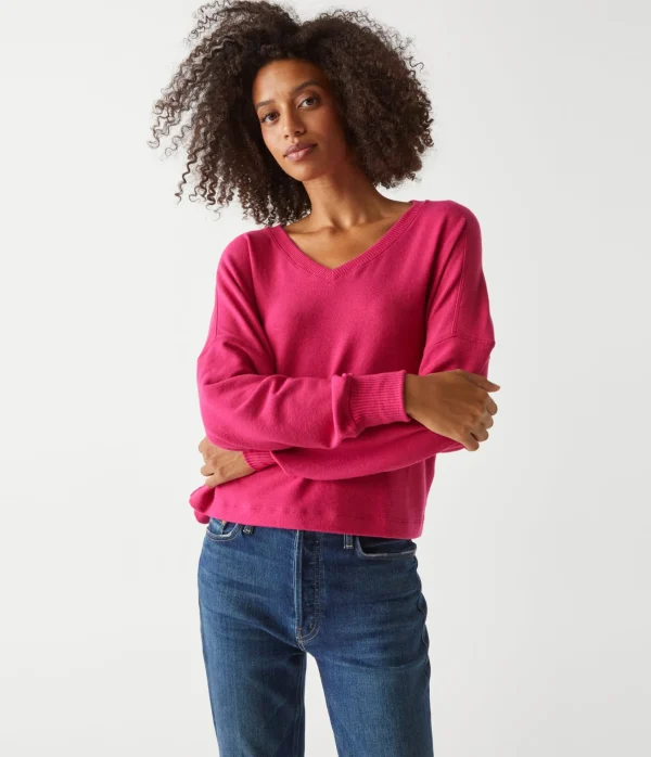 Michael Stars Vic V-Neck Pullover- Loungewear