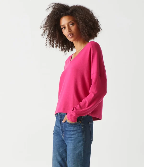 Michael Stars Vic V-Neck Pullover- Loungewear