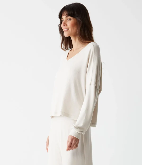 Michael Stars Vic V-Neck Pullover- Loungewear