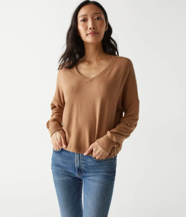 Michael Stars Vic V-Neck Pullover- Loungewear