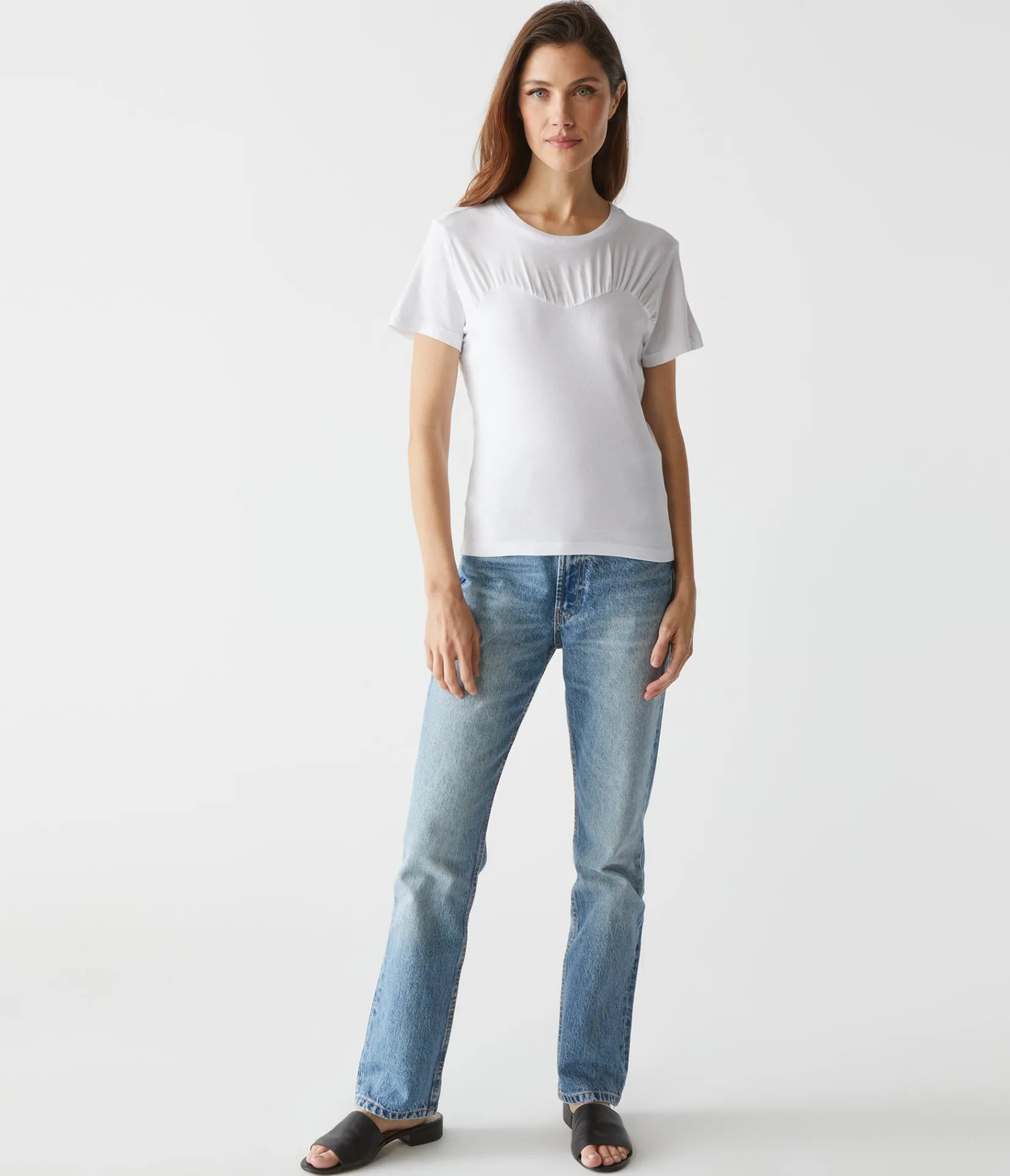 victoria_mixed_fabric_tee_1.webp Michael Stars Victoria Mixed Fabric Tee- T-Shirts | 1x1 Cotton T-Shirts