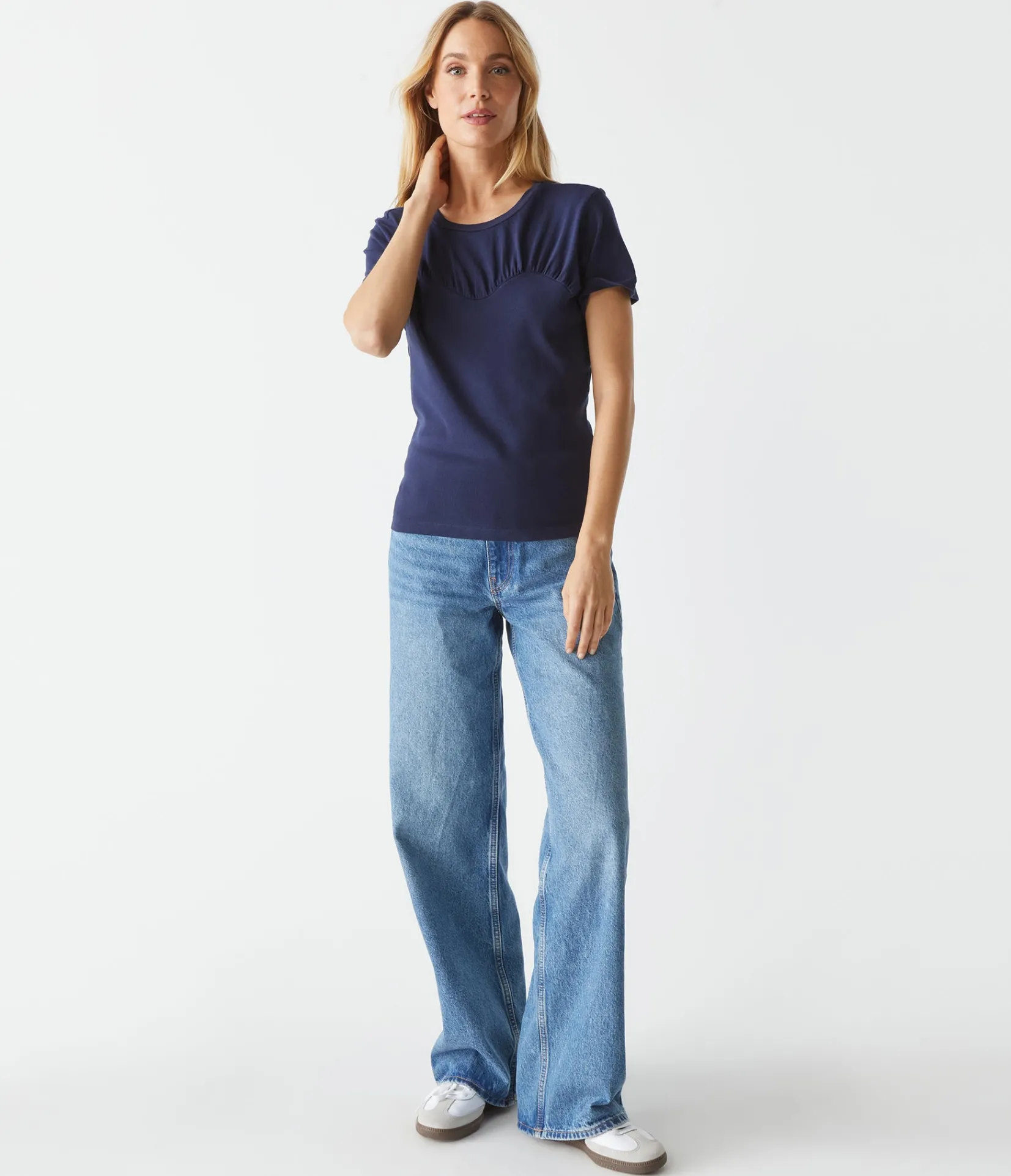 victoria_mixed_fabric_tee_9.webp Michael Stars Victoria Mixed Fabric Tee- T-Shirts | 1x1 Cotton T-Shirts