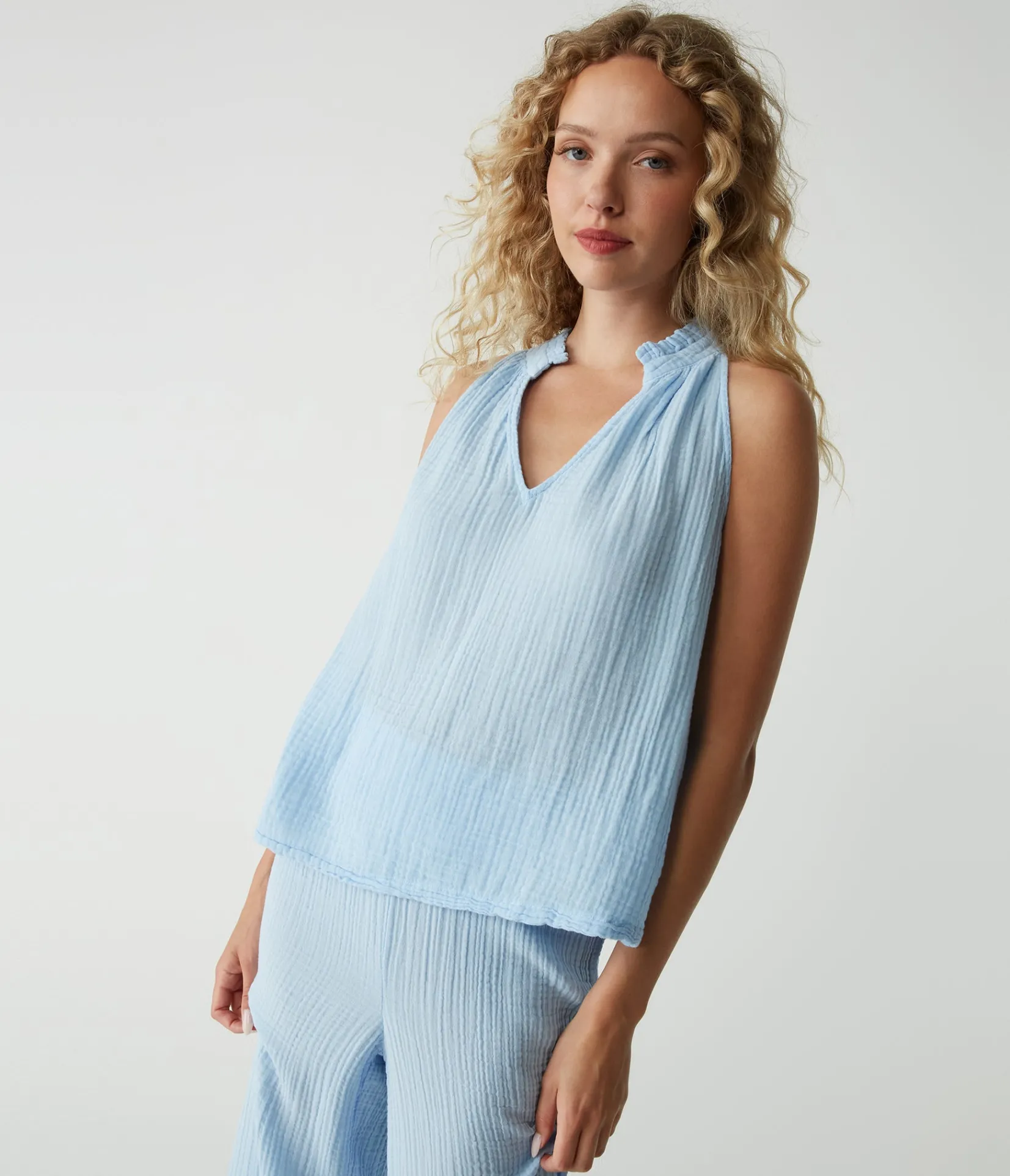 viola_gauze_tank_0.webp Michael Stars Viola Gauze Tank- Tops, Blouses & Shirts