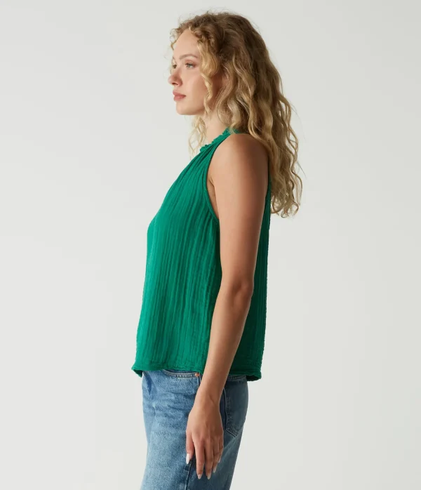 Michael Stars Viola Gauze Tank- Tops, Blouses & Shirts