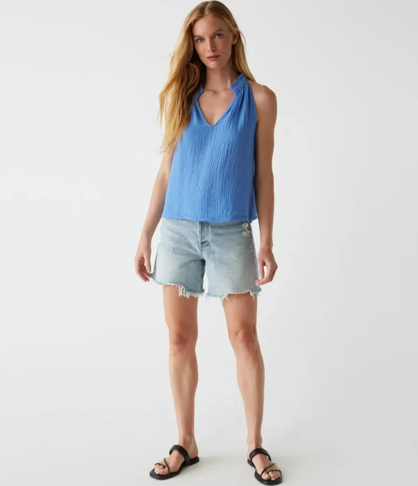 Michael Stars Viola Gauze Tank- Tops, Blouses & Shirts