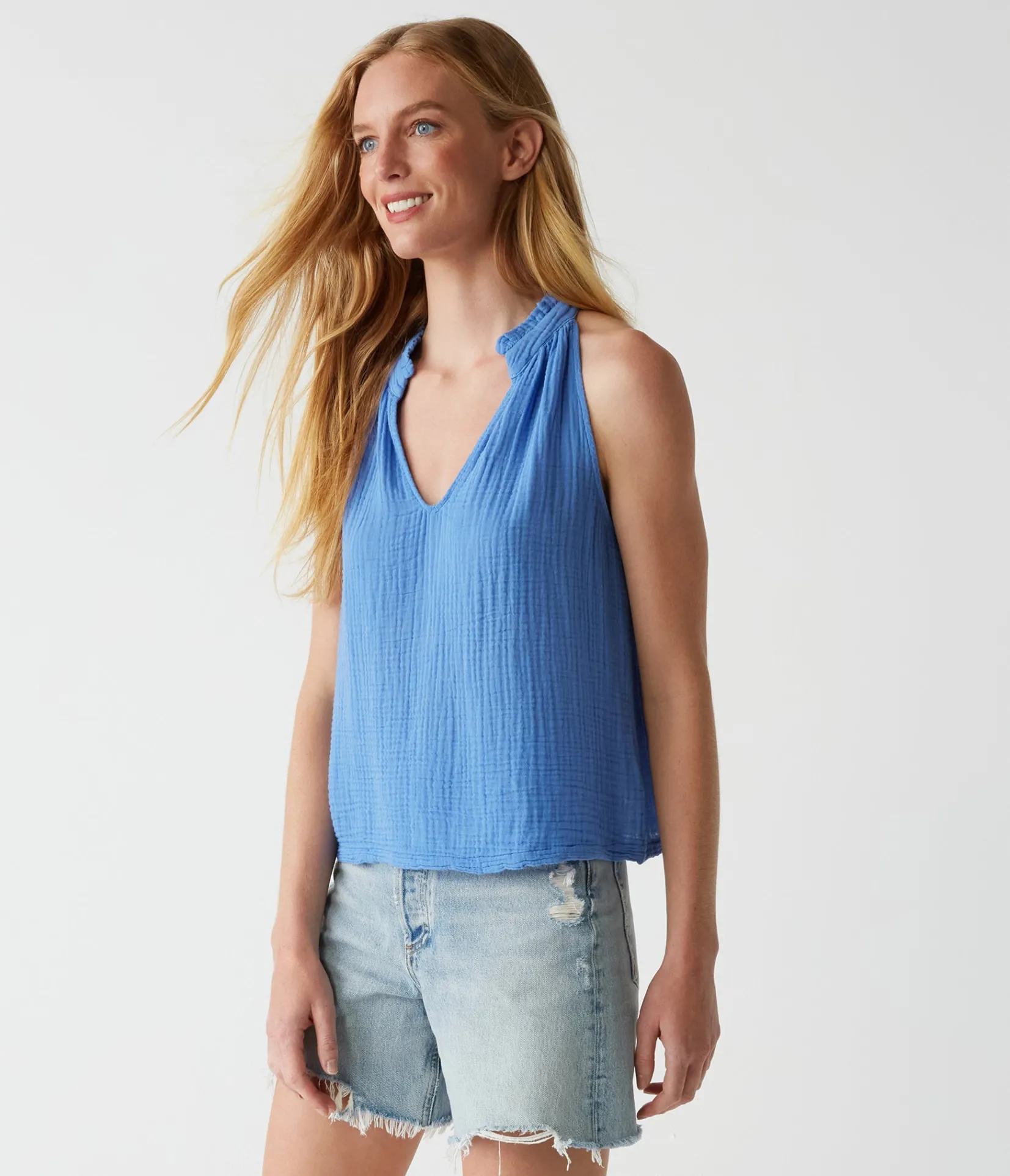 viola_gauze_tank_18.webp Michael Stars Viola Gauze Tank- Tops, Blouses & Shirts