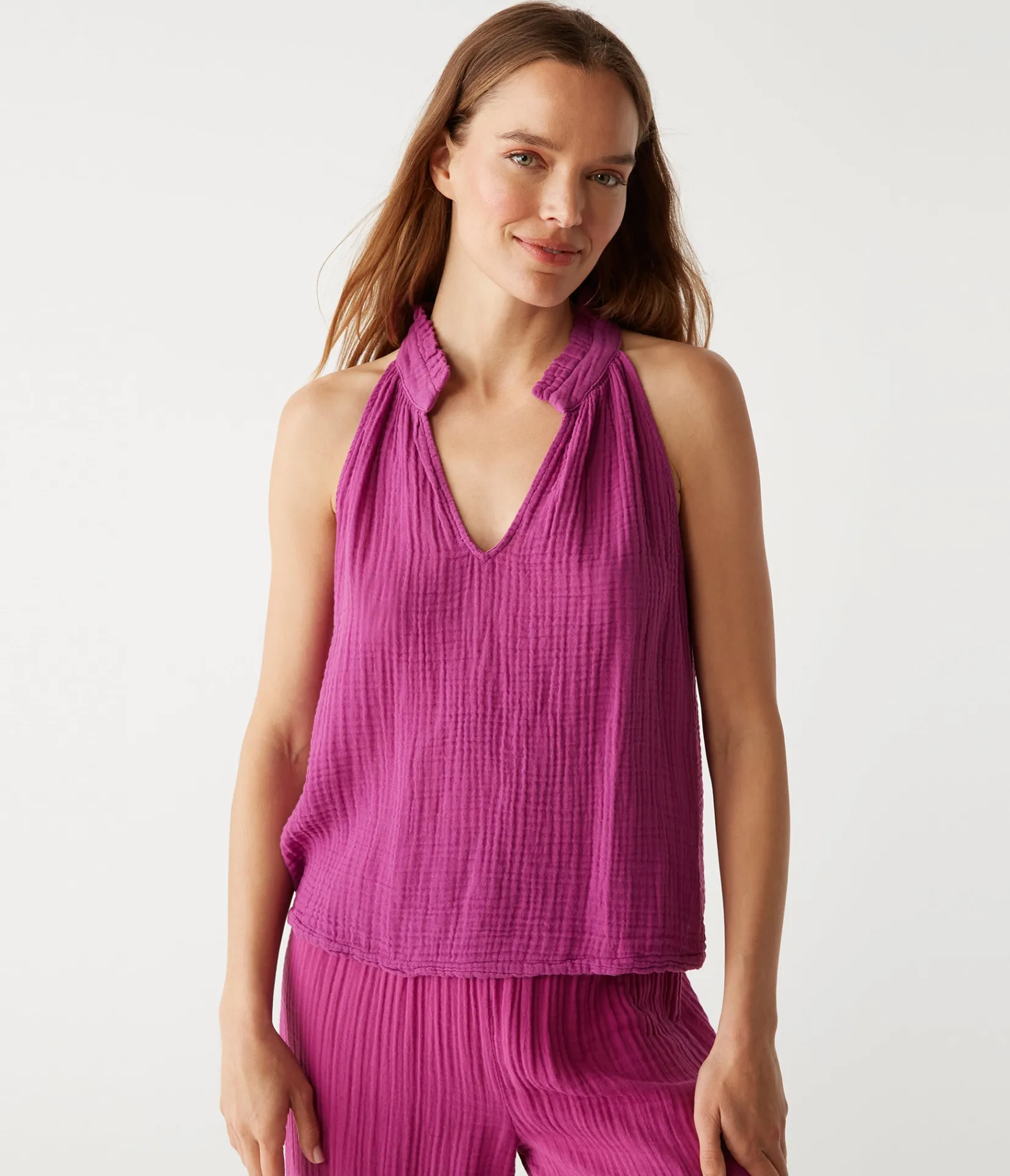 viola_gauze_tank_20.webp Michael Stars Viola Gauze Tank- Tops, Blouses & Shirts