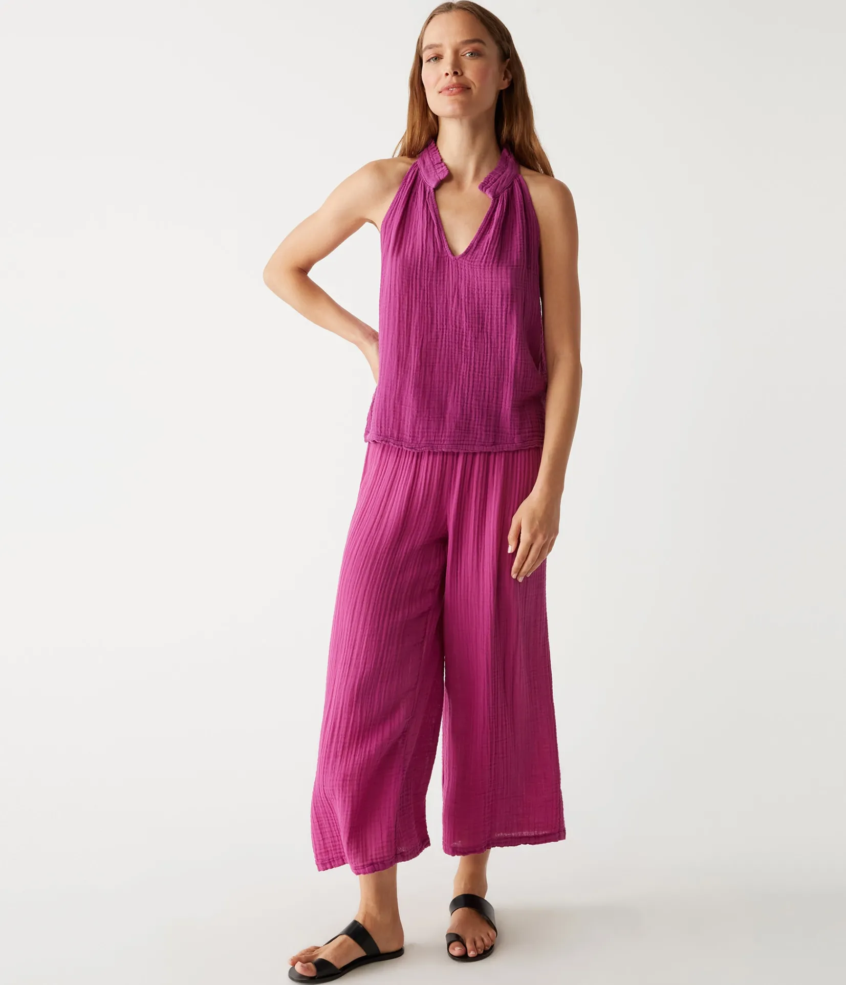 viola_gauze_tank_21.webp Michael Stars Viola Gauze Tank- Tops, Blouses & Shirts
