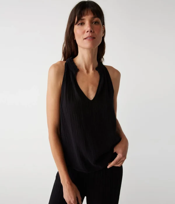 Michael Stars Viola Gauze Tank- Tops, Blouses & Shirts