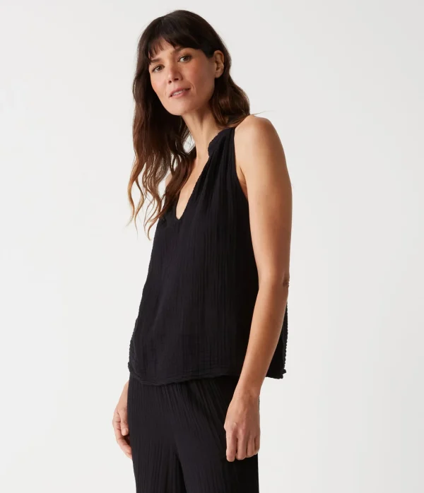 Michael Stars Viola Gauze Tank- Tops, Blouses & Shirts