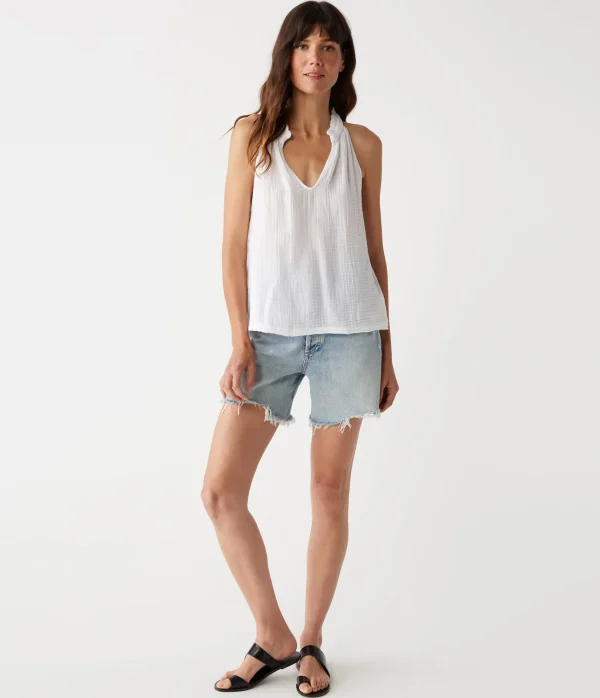 Michael Stars Viola Gauze Tank- Tops, Blouses & Shirts
