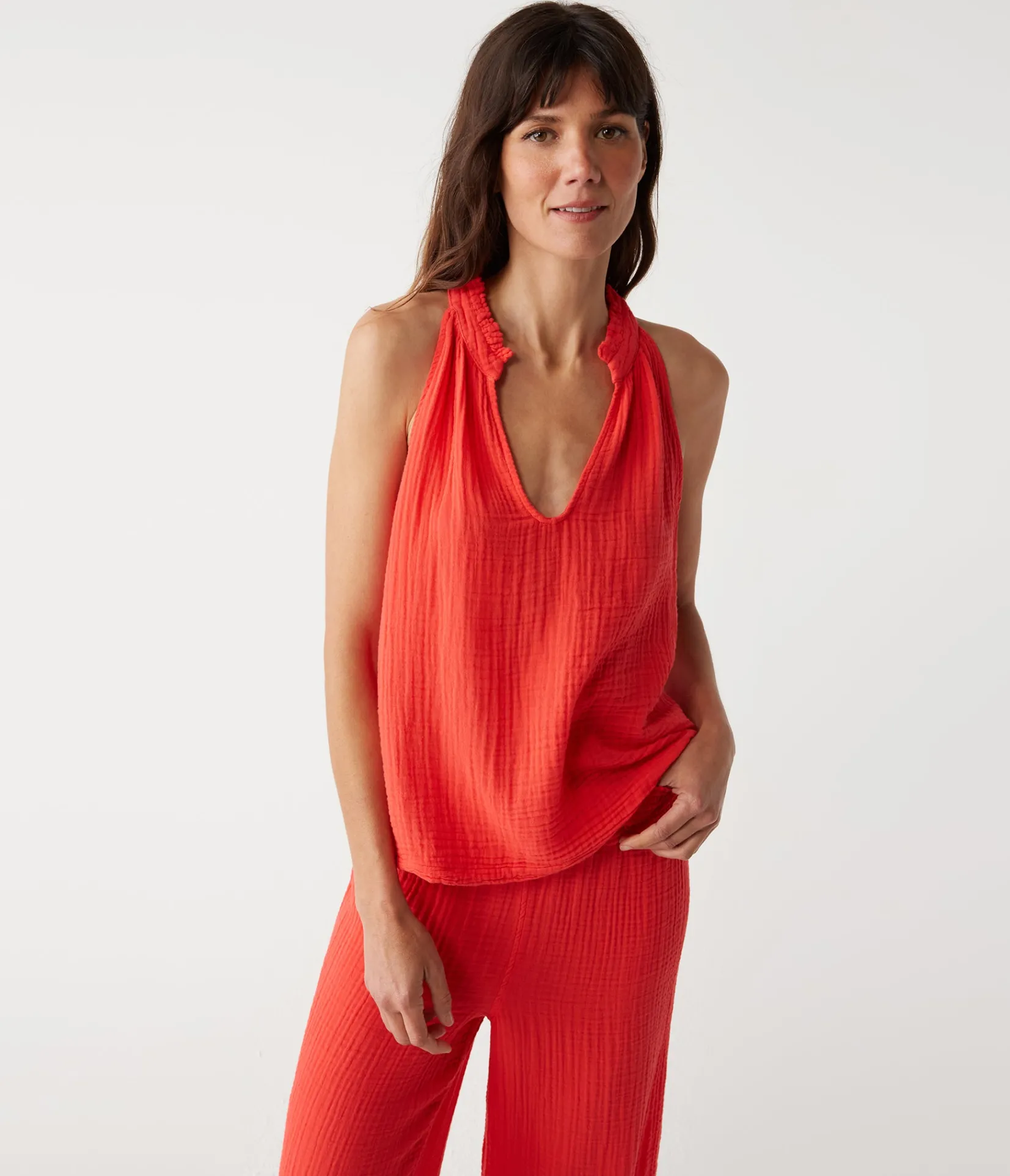viola_gauze_tank_52.webp Michael Stars Viola Gauze Tank- Tops, Blouses & Shirts