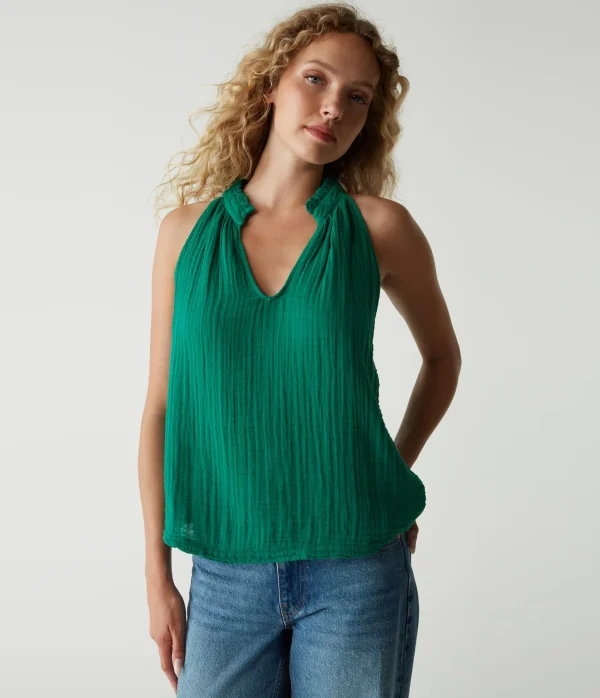 Michael Stars Viola Gauze Tank- Tops, Blouses & Shirts