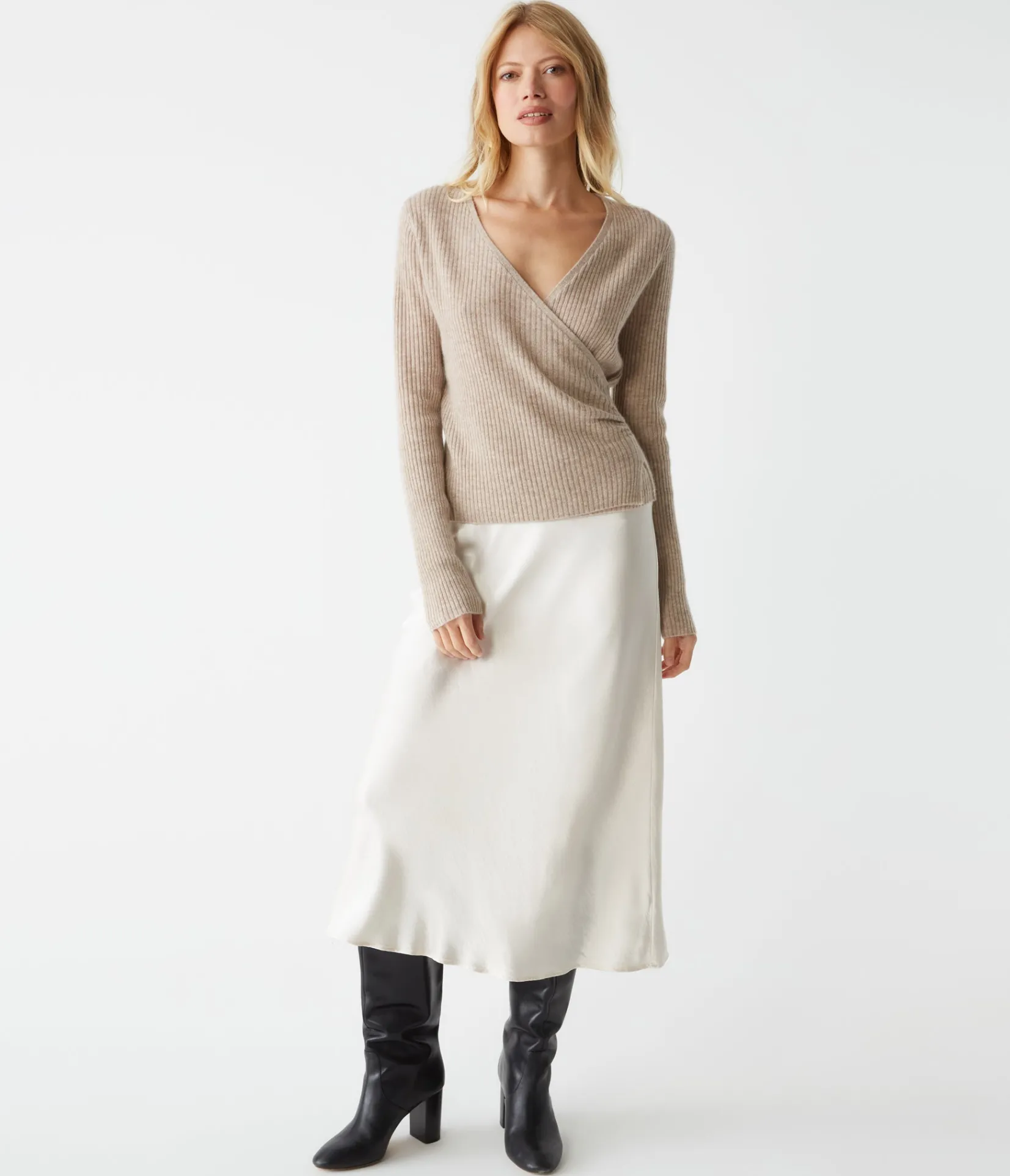 vivian_surplice_cashmere_sweater_1.webp Michael Stars Vivian Surplice Cashmere Sweater- Sweaters & Cardigans