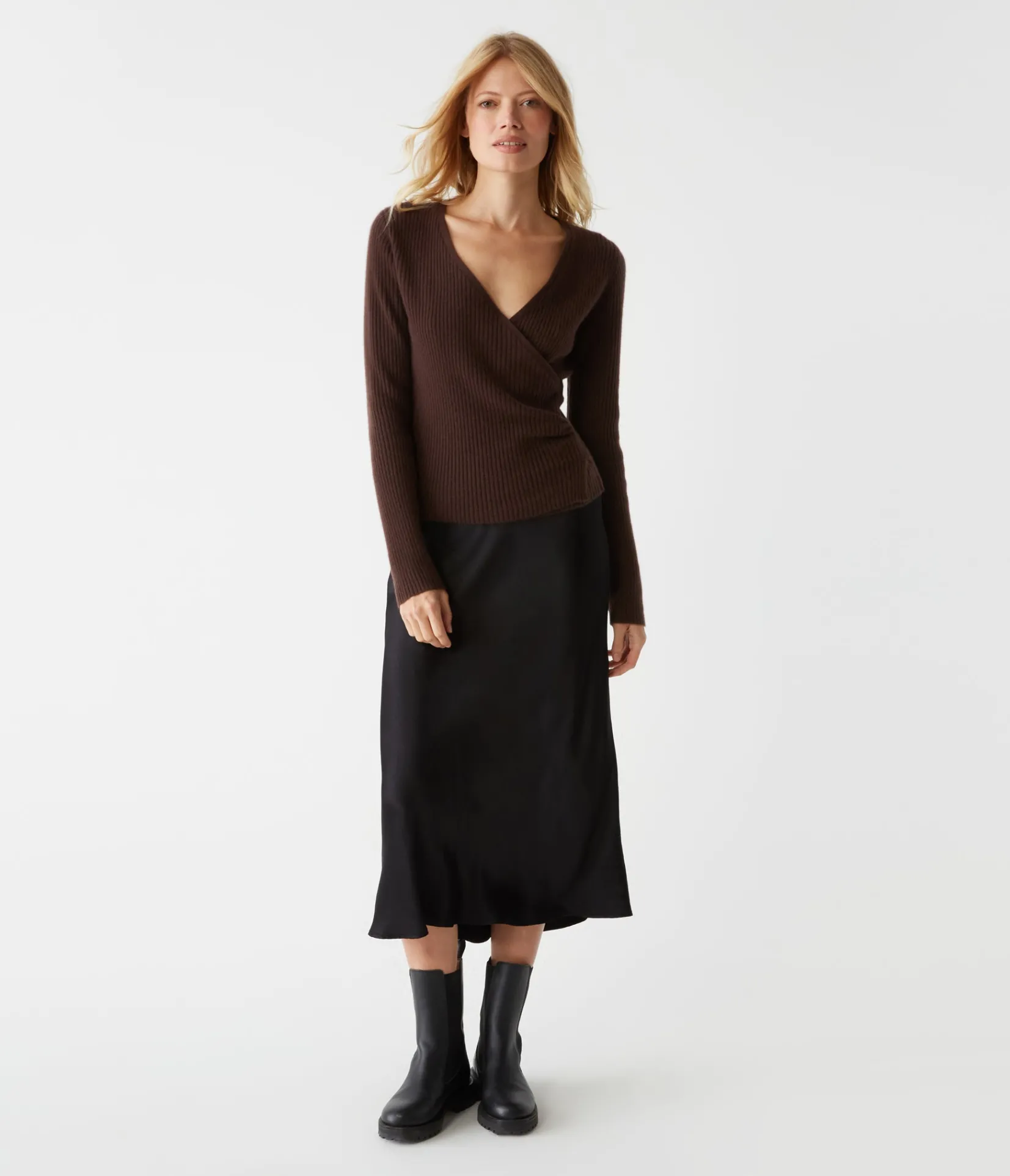 vivian_surplice_cashmere_sweater_13.webp Michael Stars Vivian Surplice Cashmere Sweater- Sweaters & Cardigans