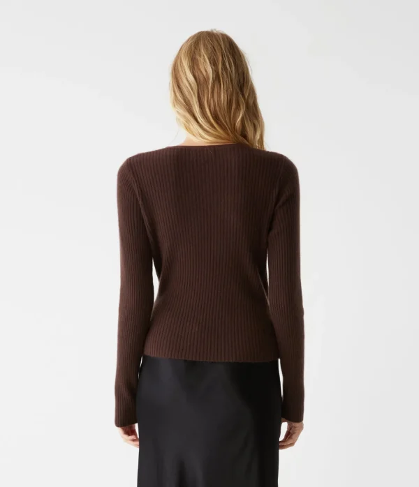 Michael Stars Vivian Surplice Cashmere Sweater- Sweaters & Cardigans
