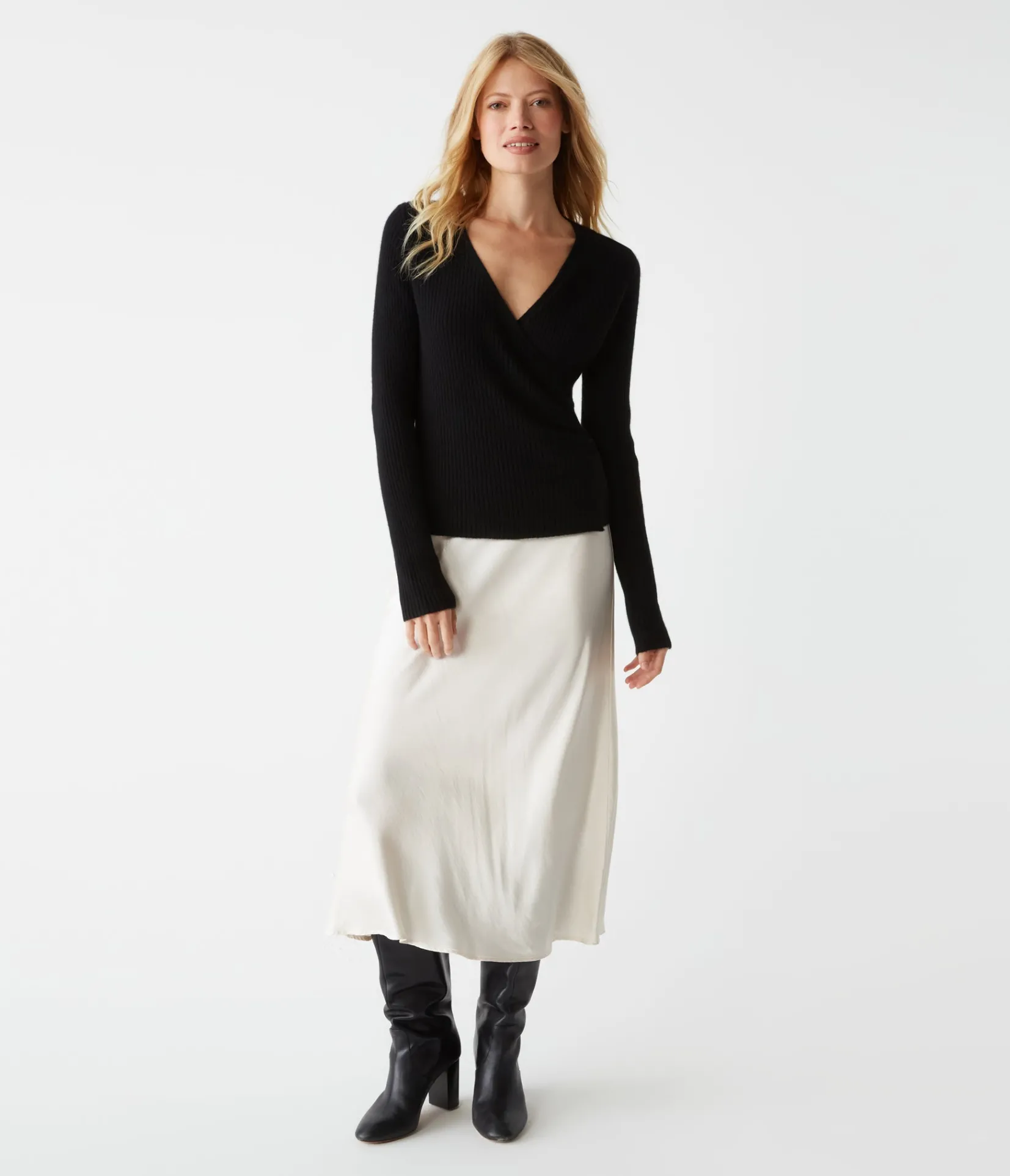 vivian_surplice_cashmere_sweater_9.webp Michael Stars Vivian Surplice Cashmere Sweater- Sweaters & Cardigans