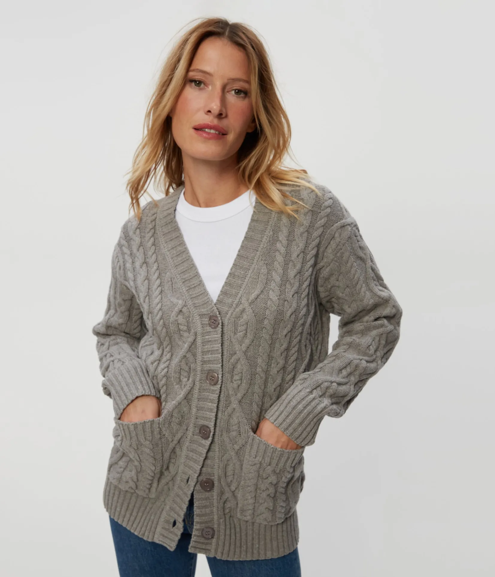 walsh_cable_knit_cardigan_3.webp Michael Stars Walsh Cable Knit Cardigan- Sweaters & Cardigans