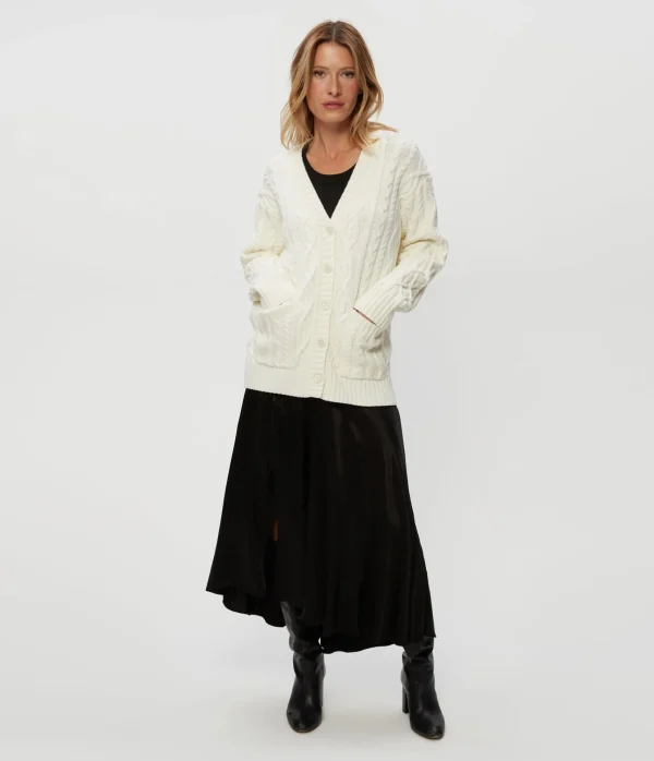 Michael Stars Walsh Cable Knit Cardigan- Sweaters & Cardigans