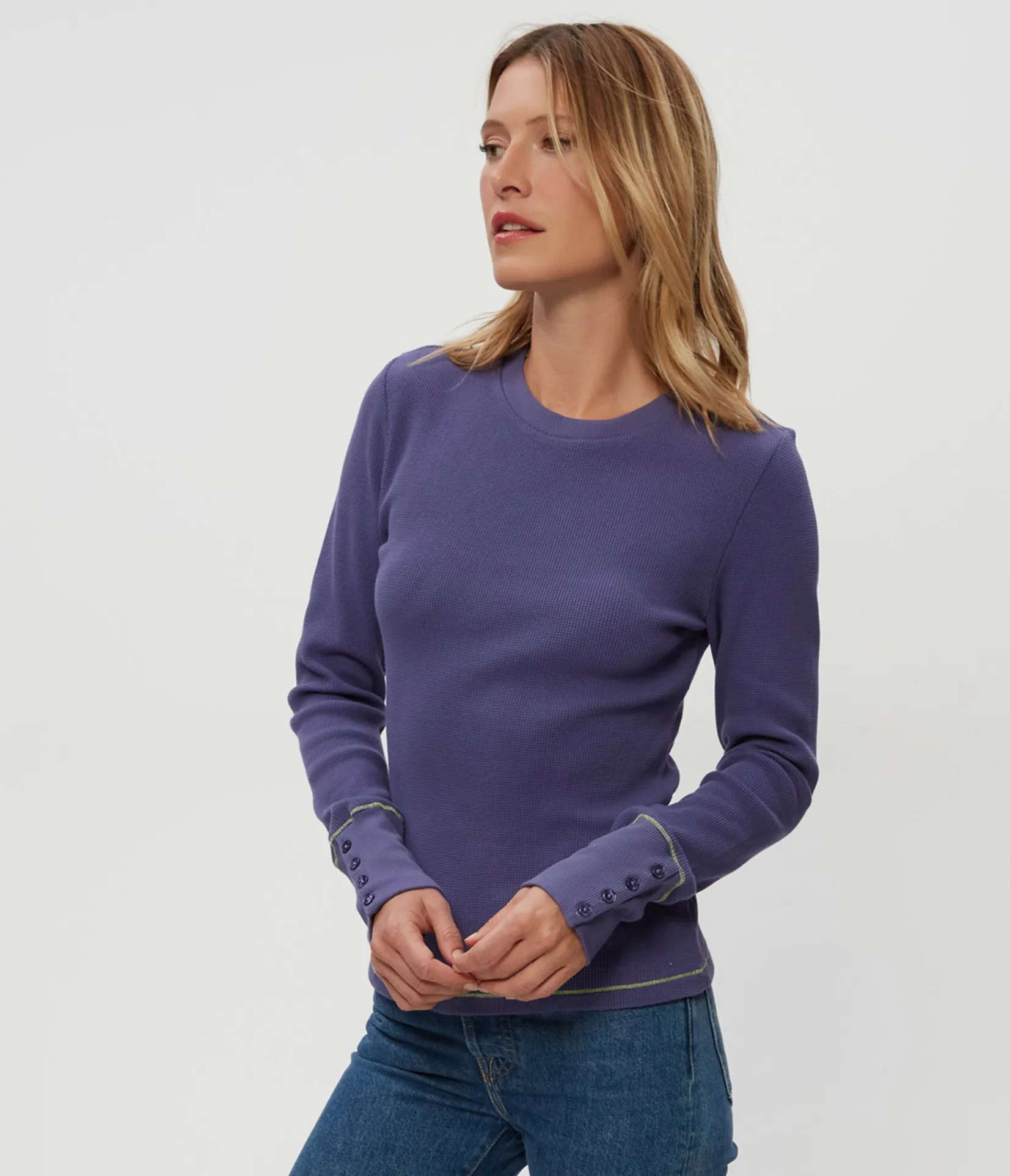 willa_thermal_tee_10.webp Michael Stars Willa Thermal Tee- T-Shirts | Loungewear