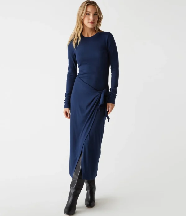 Michael Stars Yessenia Faux Wrap Midi Dress- Dresses | Midi Dresses