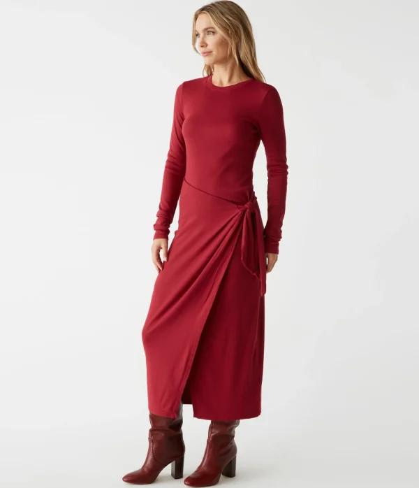 Michael Stars Yessenia Faux Wrap Midi Dress- Dresses | Midi Dresses