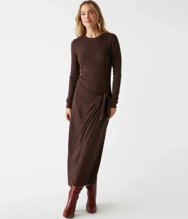 Michael Stars Yessenia Faux Wrap Midi Dress- Dresses | Midi Dresses