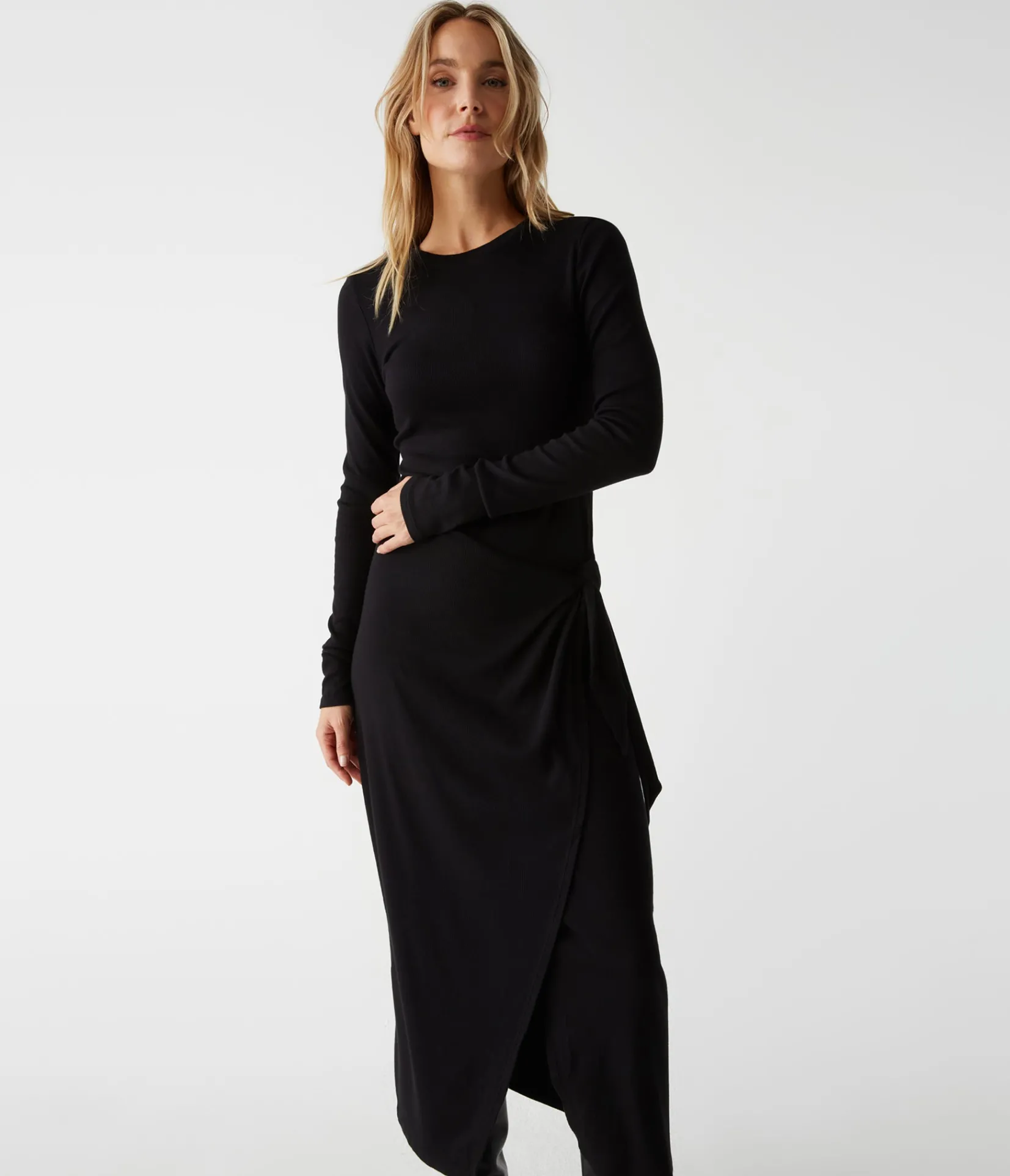 yessenia_faux_wrap_midi_dress_4.webp Michael Stars Yessenia Faux Wrap Midi Dress- Dresses | Midi Dresses