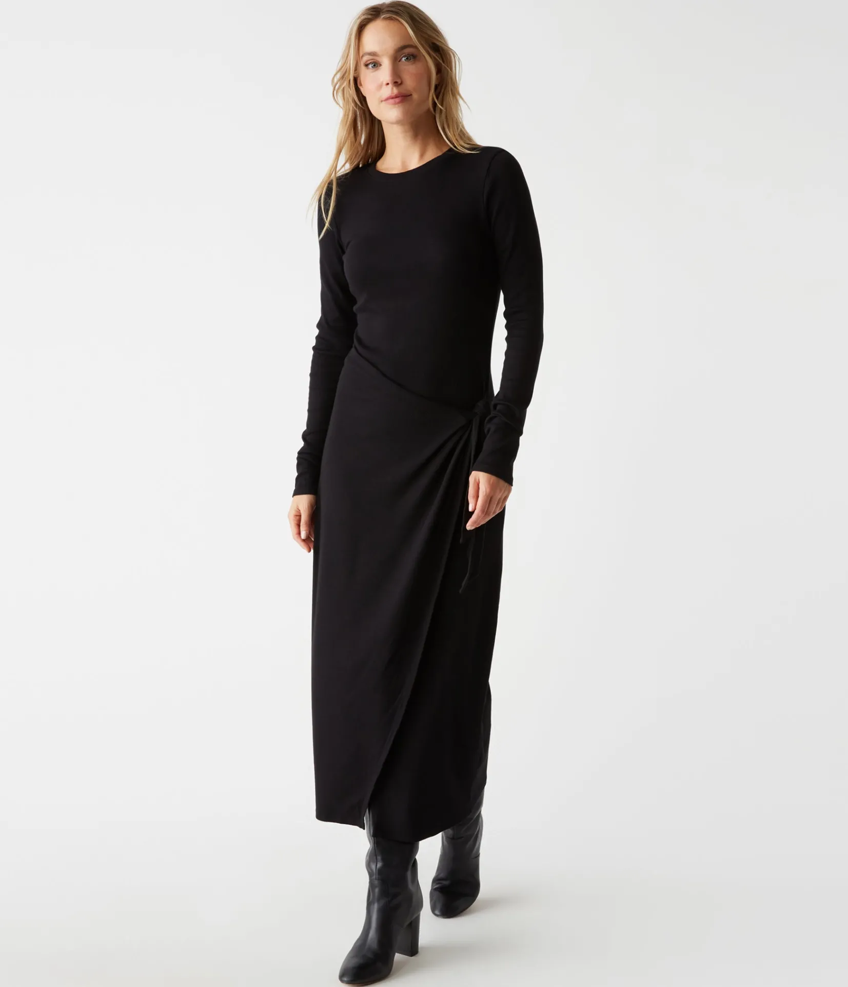 yessenia_faux_wrap_midi_dress_5.webp Michael Stars Yessenia Faux Wrap Midi Dress- Dresses | Midi Dresses