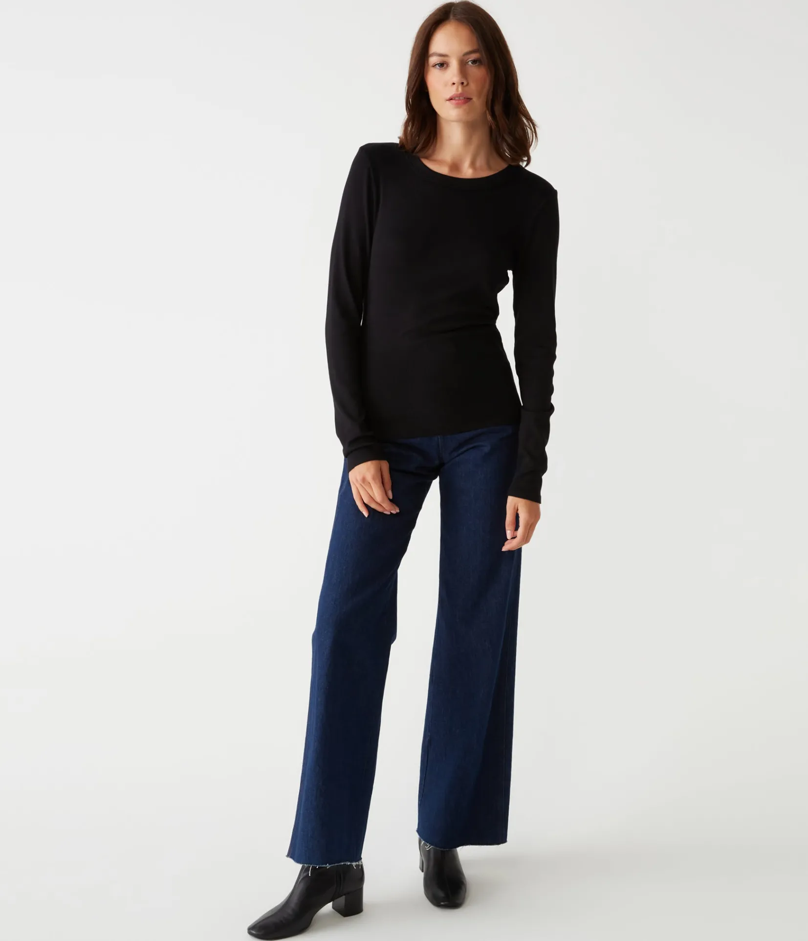 zola_ribbed_tee_13.webp Michael Stars Zola Ribbed Tee- T-Shirts | Ultra Rib T-Shirts