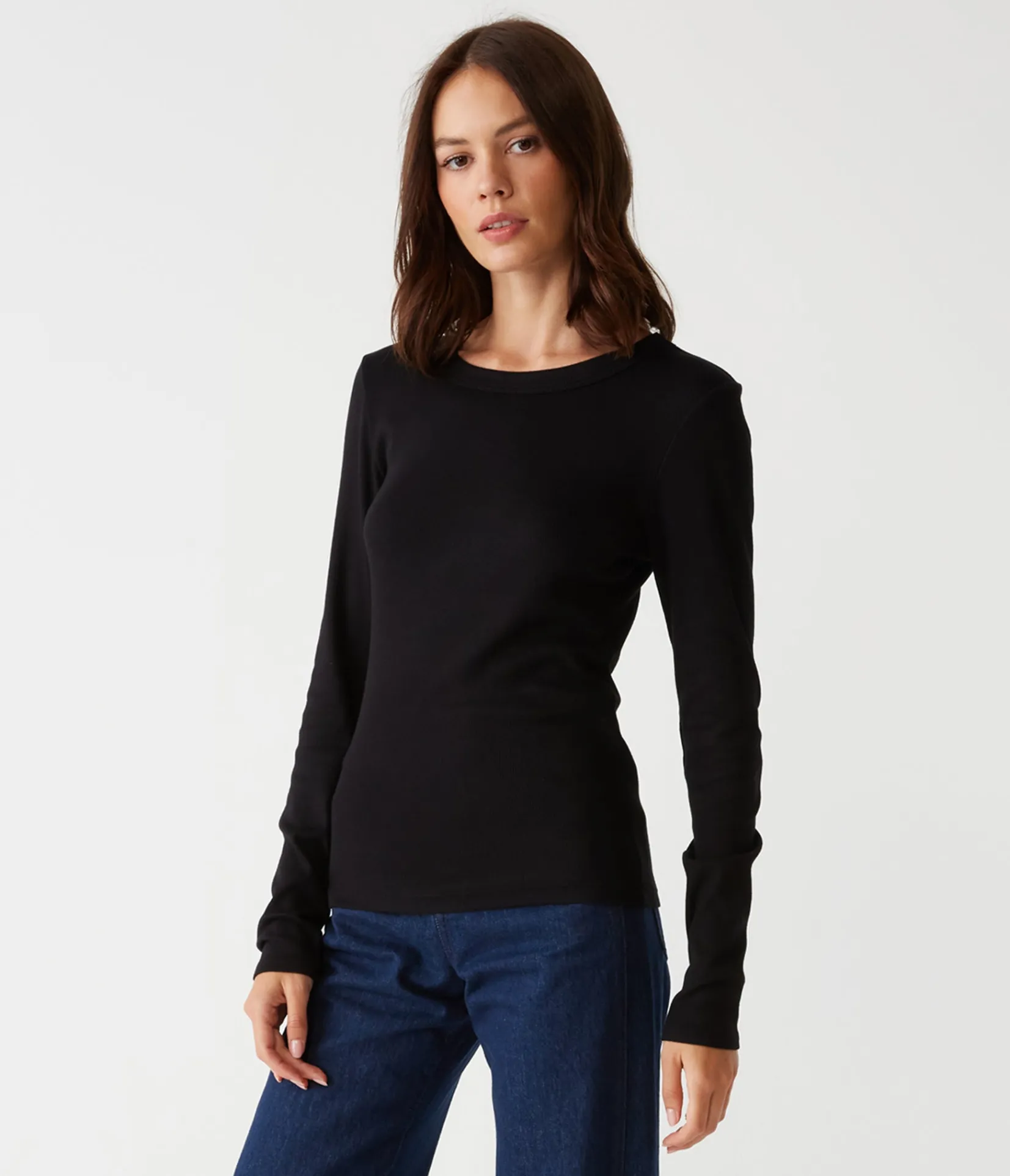 zola_ribbed_tee_14.webp Michael Stars Zola Ribbed Tee- T-Shirts | Ultra Rib T-Shirts