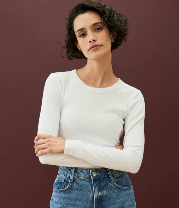Michael Stars Zola Ribbed Tee- T-Shirts | Ultra Rib T-Shirts