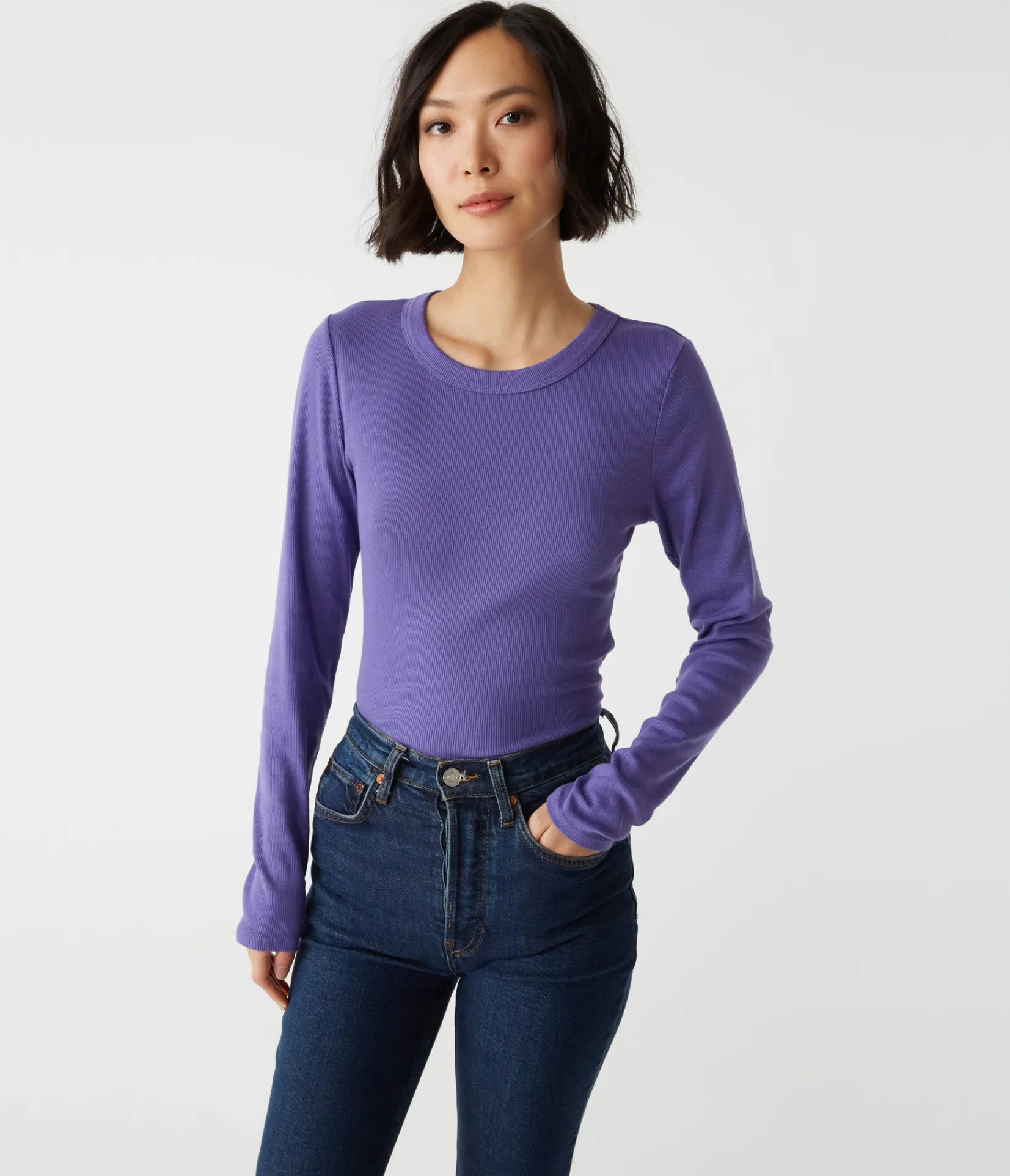 zola_ribbed_tee_25.webp Michael Stars Zola Ribbed Tee- T-Shirts | Ultra Rib T-Shirts