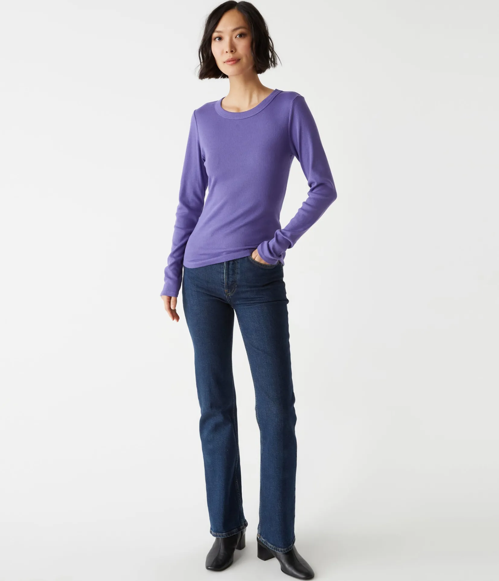 zola_ribbed_tee_26.webp Michael Stars Zola Ribbed Tee- T-Shirts | Ultra Rib T-Shirts