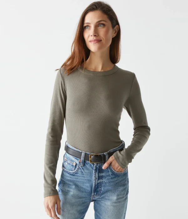 Michael Stars Zola Ribbed Tee- T-Shirts | Ultra Rib T-Shirts
