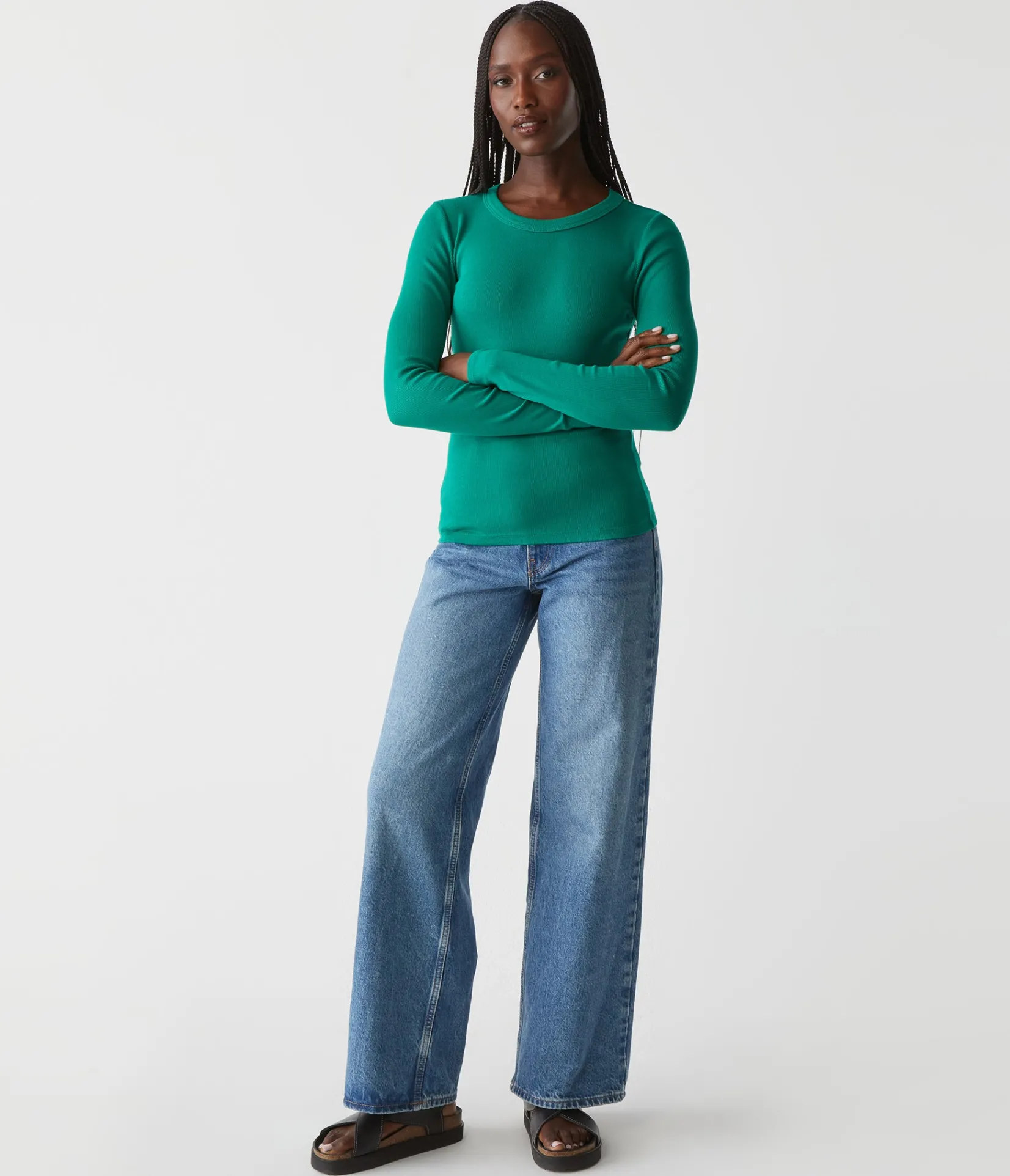 zola_ribbed_tee_38.webp Michael Stars Zola Ribbed Tee- T-Shirts | Ultra Rib T-Shirts