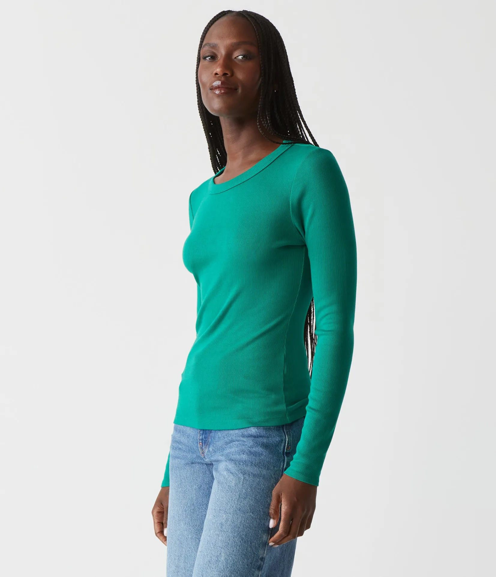 zola_ribbed_tee_39.webp Michael Stars Zola Ribbed Tee- T-Shirts | Ultra Rib T-Shirts