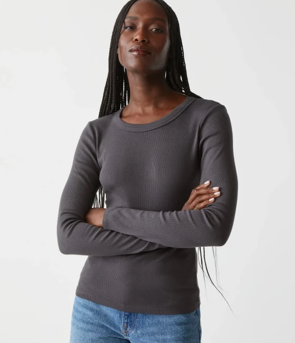 Michael Stars Zola Ribbed Tee- T-Shirts | Ultra Rib T-Shirts