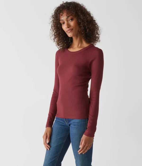 Michael Stars Zola Ribbed Tee- T-Shirts | Ultra Rib T-Shirts
