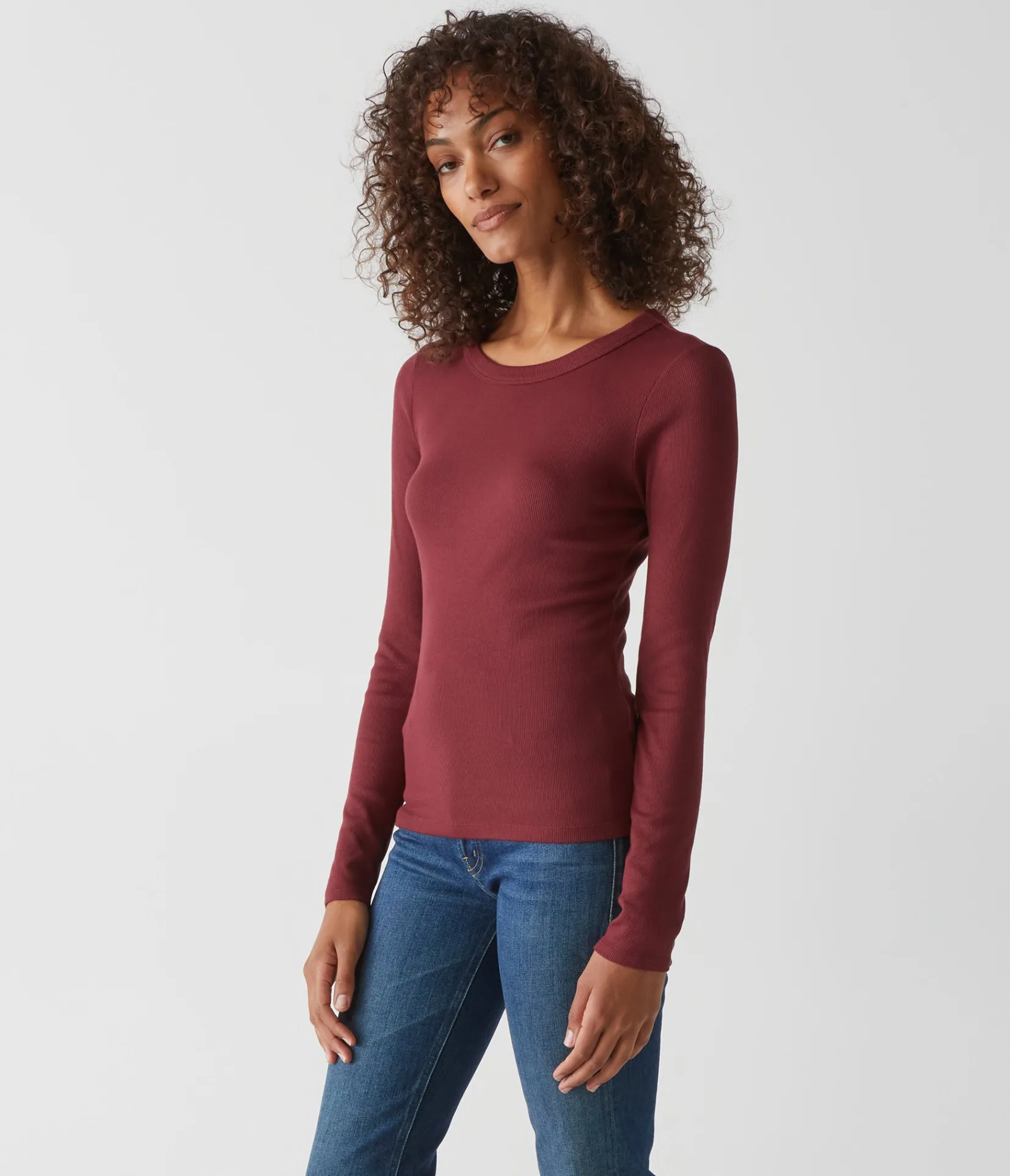 zola_ribbed_tee_47.webp Michael Stars Zola Ribbed Tee- T-Shirts | Ultra Rib T-Shirts