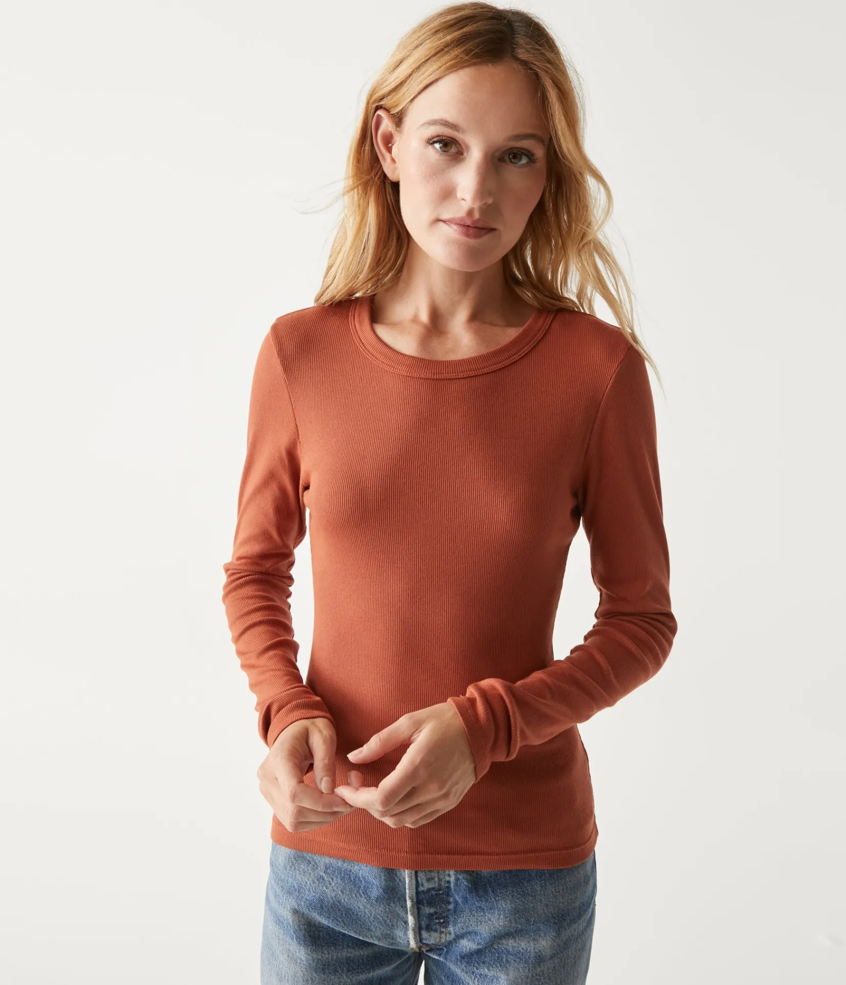 zola_ribbed_tee_53.webp Michael Stars Zola Ribbed Tee- T-Shirts | Ultra Rib T-Shirts