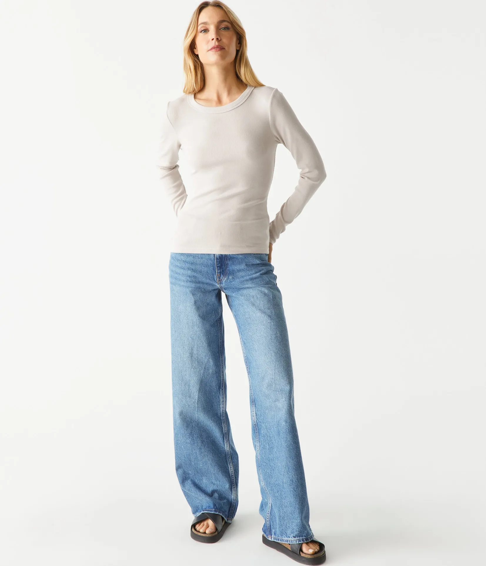 zola_ribbed_tee_58.webp Michael Stars Zola Ribbed Tee- T-Shirts | Ultra Rib T-Shirts