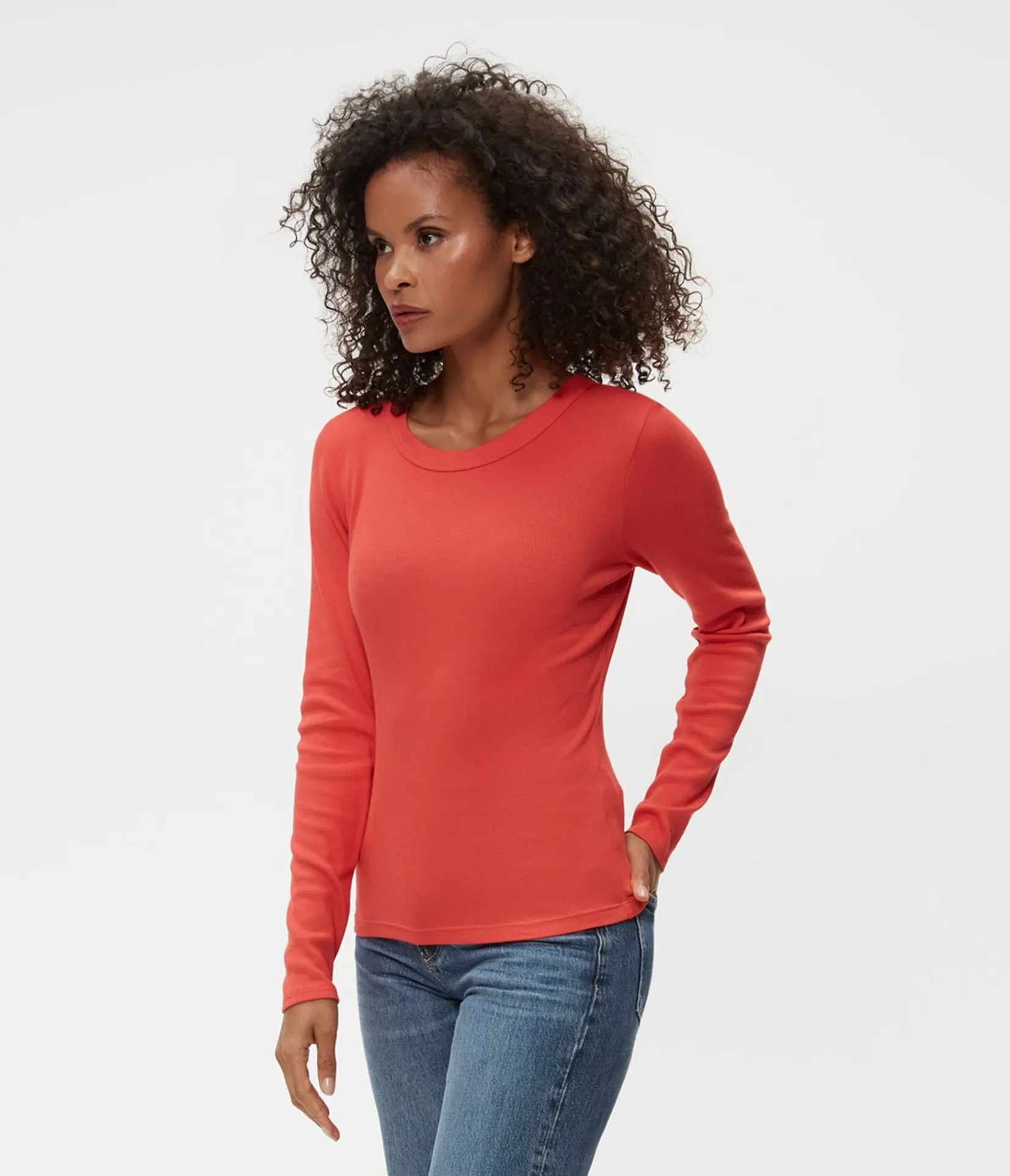 zola_ribbed_tee_6.webp Michael Stars Zola Ribbed Tee- T-Shirts | Ultra Rib T-Shirts