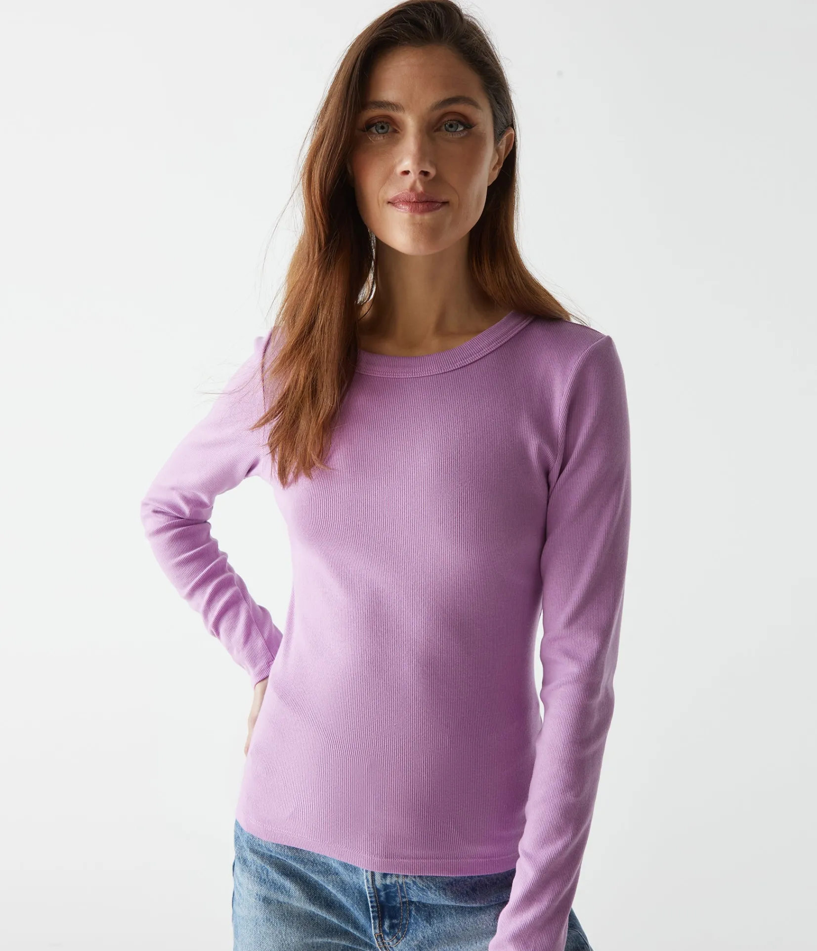 zola_ribbed_tee_61.webp Michael Stars Zola Ribbed Tee- T-Shirts | Ultra Rib T-Shirts